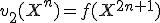 v_2(X^n)=f(X^{2n+1})